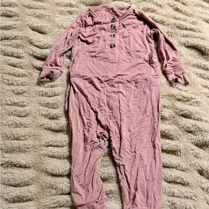 Lou Lou Pink Button-Up Pjs 6-12 months